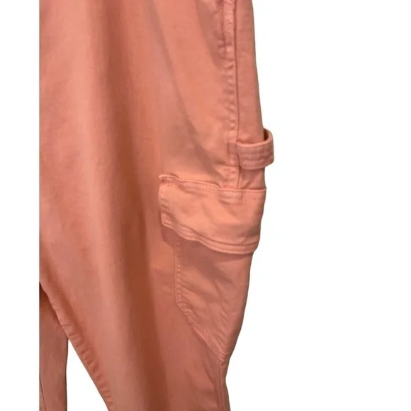 STYLE & Co Hi Rise Straight Leg Coral Carpenter Pants Size 16 - Picture 2 of 4